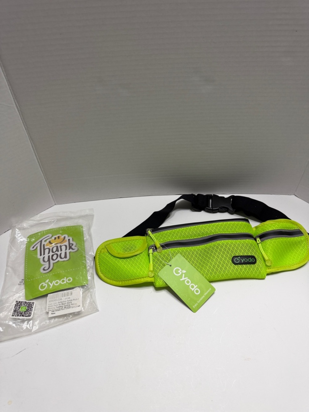 Neon Green Travel Waist Bag - Hands-Free Running Belt